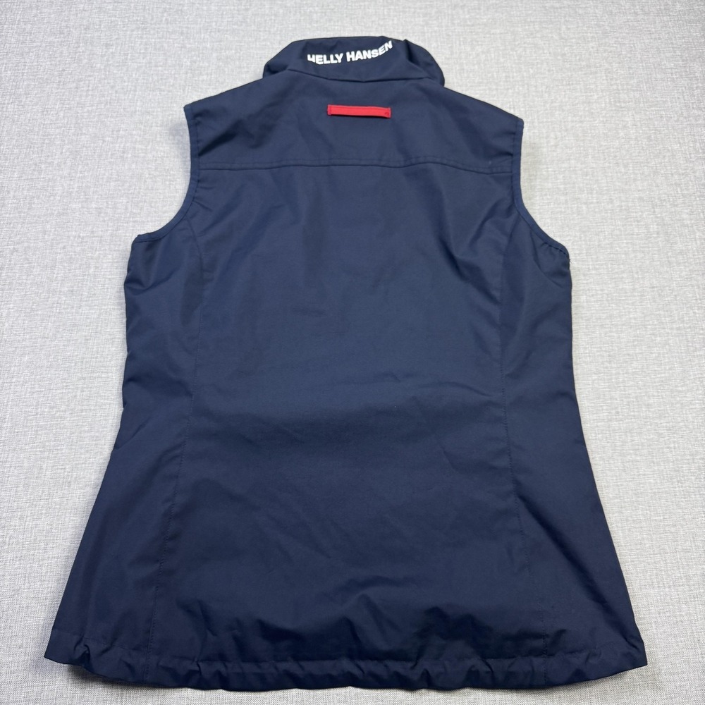 Helly Hansen Vest Womens Large Blue Softshell Windbreaker Pockets Full Zip - Picture 9 of 10
